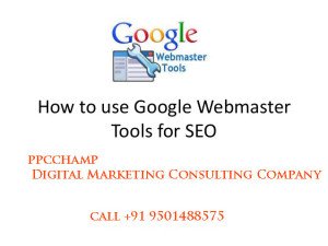 effective use of webmaster tool