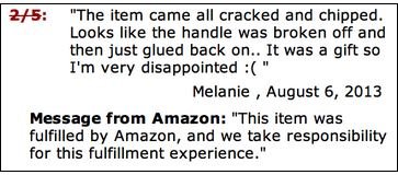Amazon removal of negative feedback