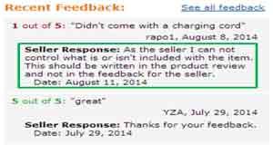 amazon feedback